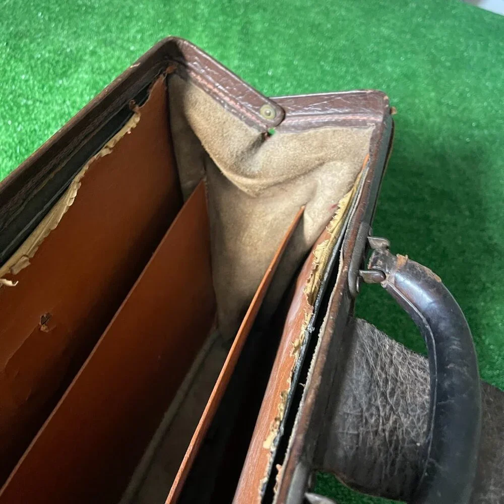 Pendragon top grain Cowhide England Vintage briefcase document bag Portfolio